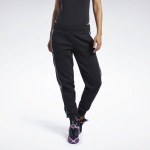 Reebok Classic Linear Fleece Hosen Damen - Schwarz - DE 508-RNF